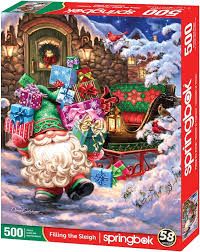 Springbok Filling the Sleigh 500 Piece Jigsaw Puzzle