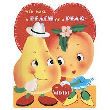 Vintage Valentine: Funny Valentine Peach Pear