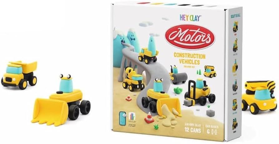Hey Clay Kits- Construction Vehicles