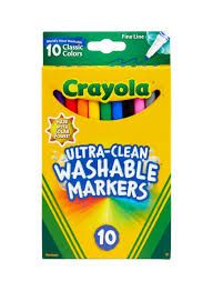 10 Count Crayola Fine Line Washable Markers