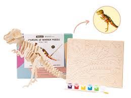 HC201, 3D Wooden Puzzle Paint Kit: T-Rex