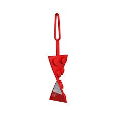 Lego Iconic 2x4 Silicone Red Bag Tag single