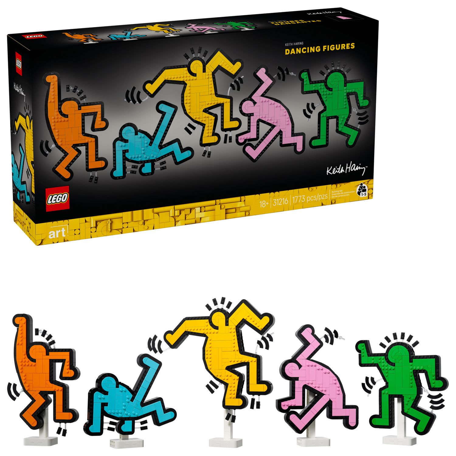 Lego Keith Harring - Dancing Figures single