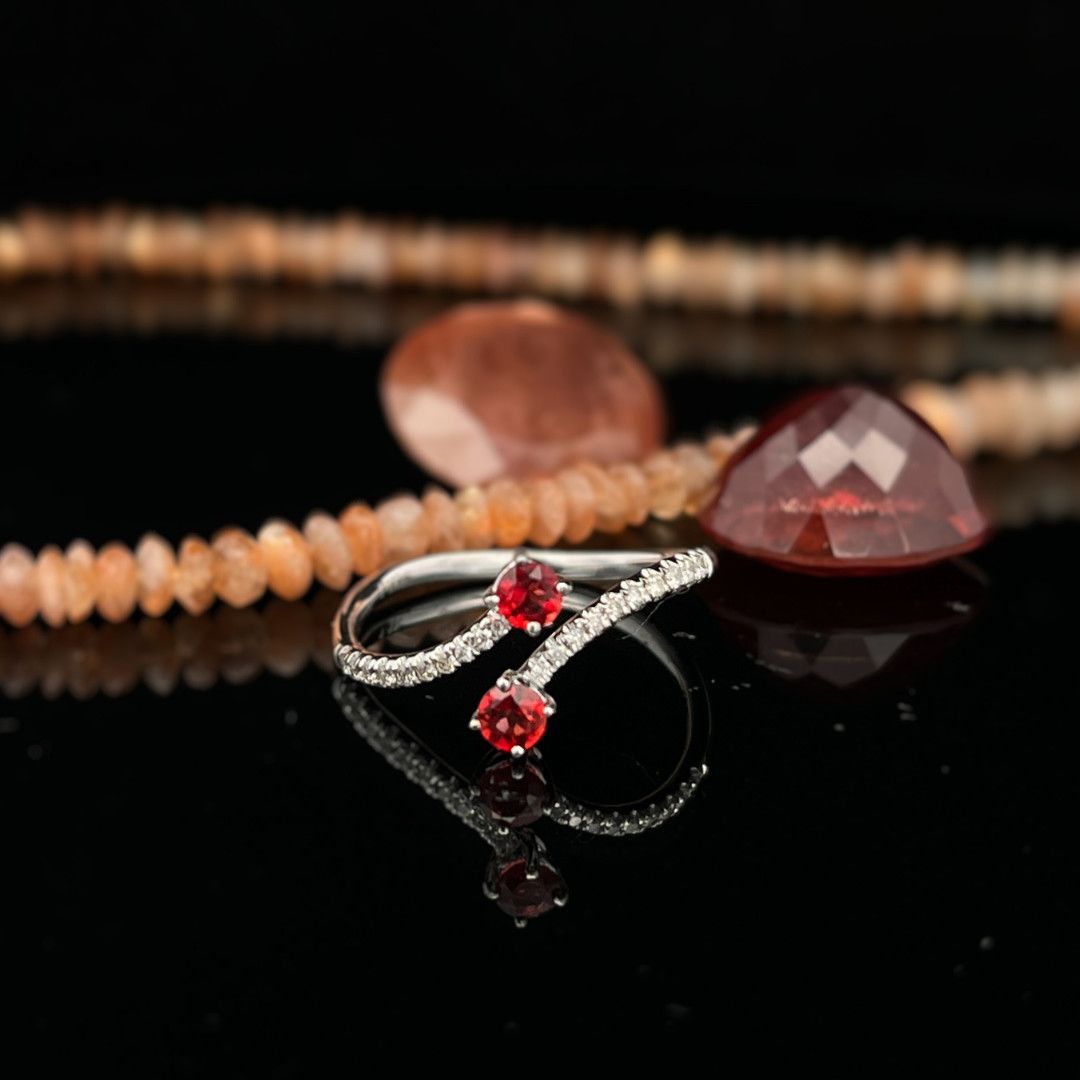 Oregon Sunstone Red Duo Ring