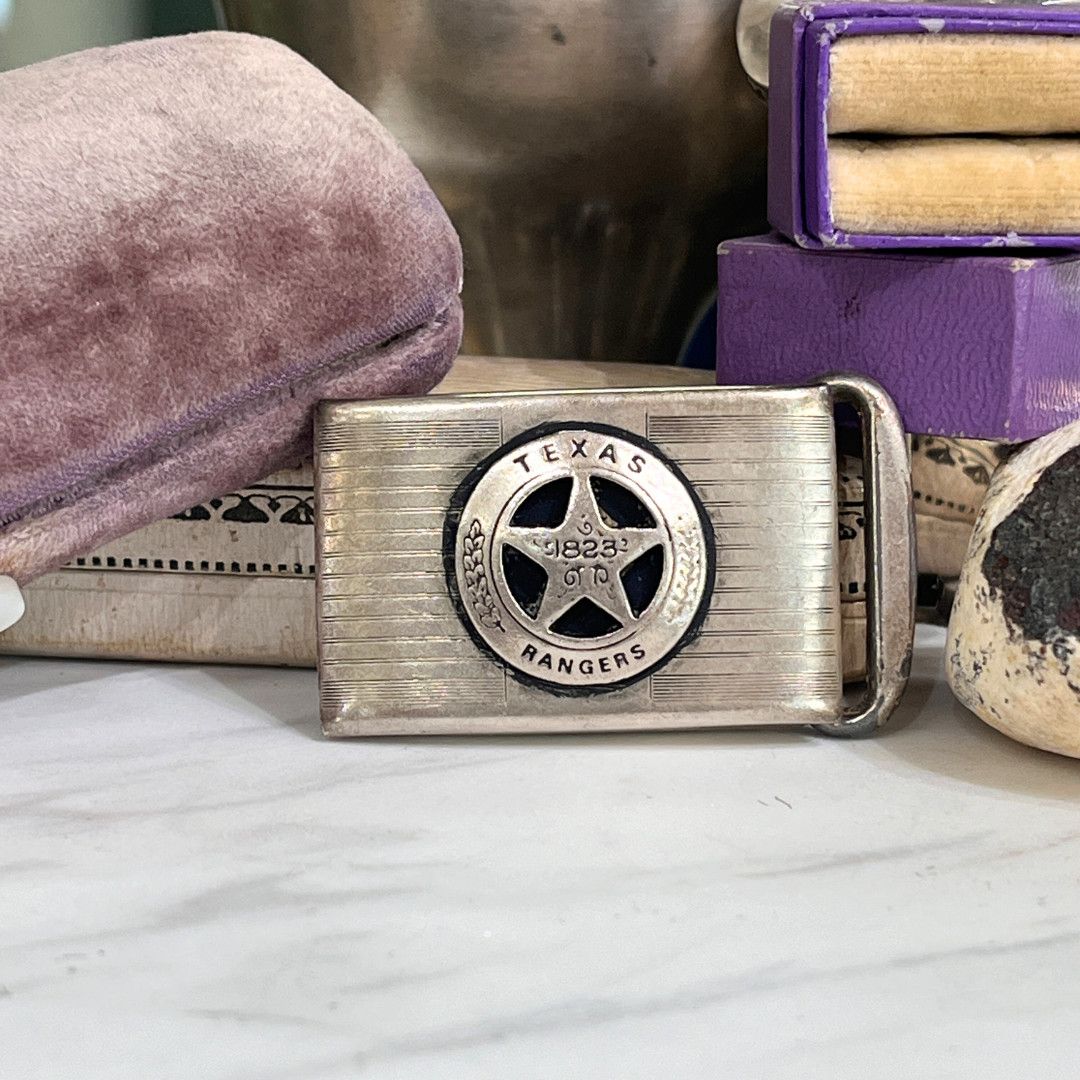 Sterling Silver Texas Ranger Belt Buckle