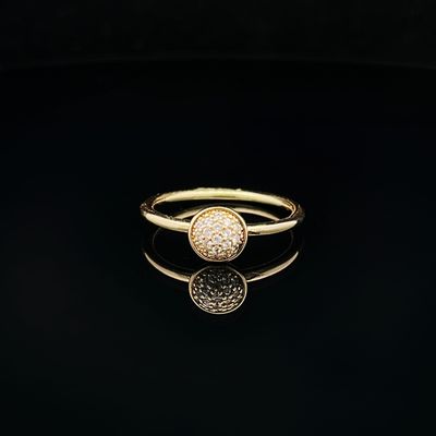 Dazzling Droplet Ring in 14K Gold with Clear Cubic Zirconia