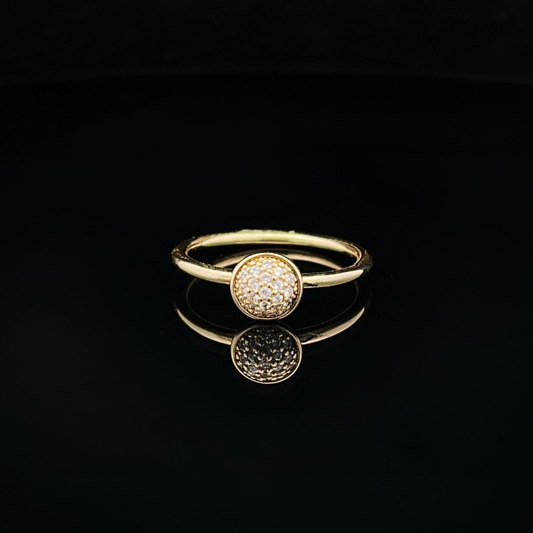 Dazzling Droplet Ring in 14K Gold with Clear Cubic Zirconia