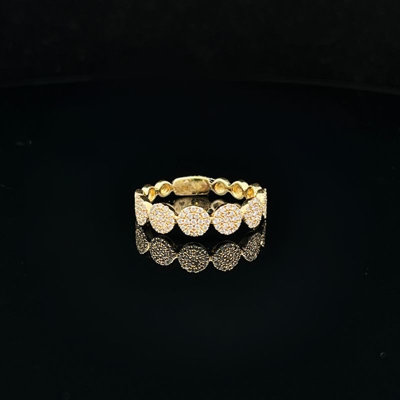14k Yellow Gold .29ctw Pave Diamond Fashion Ring