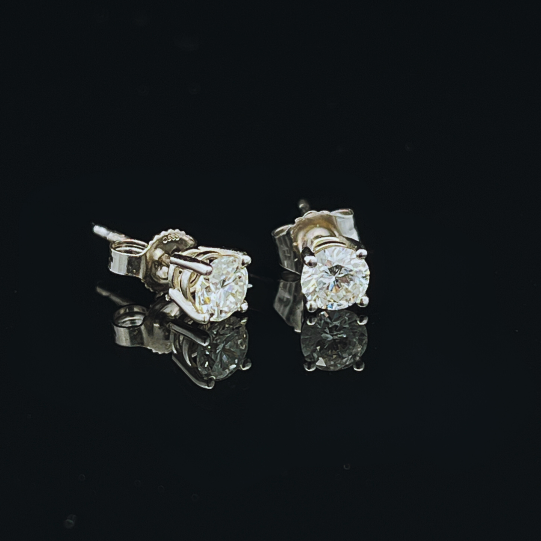 14kt White Gold .60ctw Lab Grown Diamond Stud Earrings