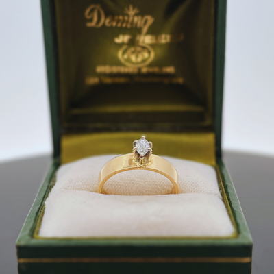 Pre-Loved 14k YG .25ctw Marquise Diamond Ring