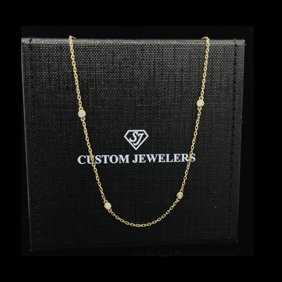 14k YG Diamond &quot;By The Inch&quot; Necklace
