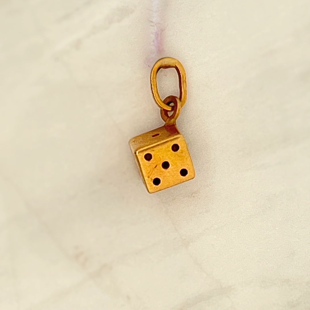 Pre Loved 14K Dice Charm