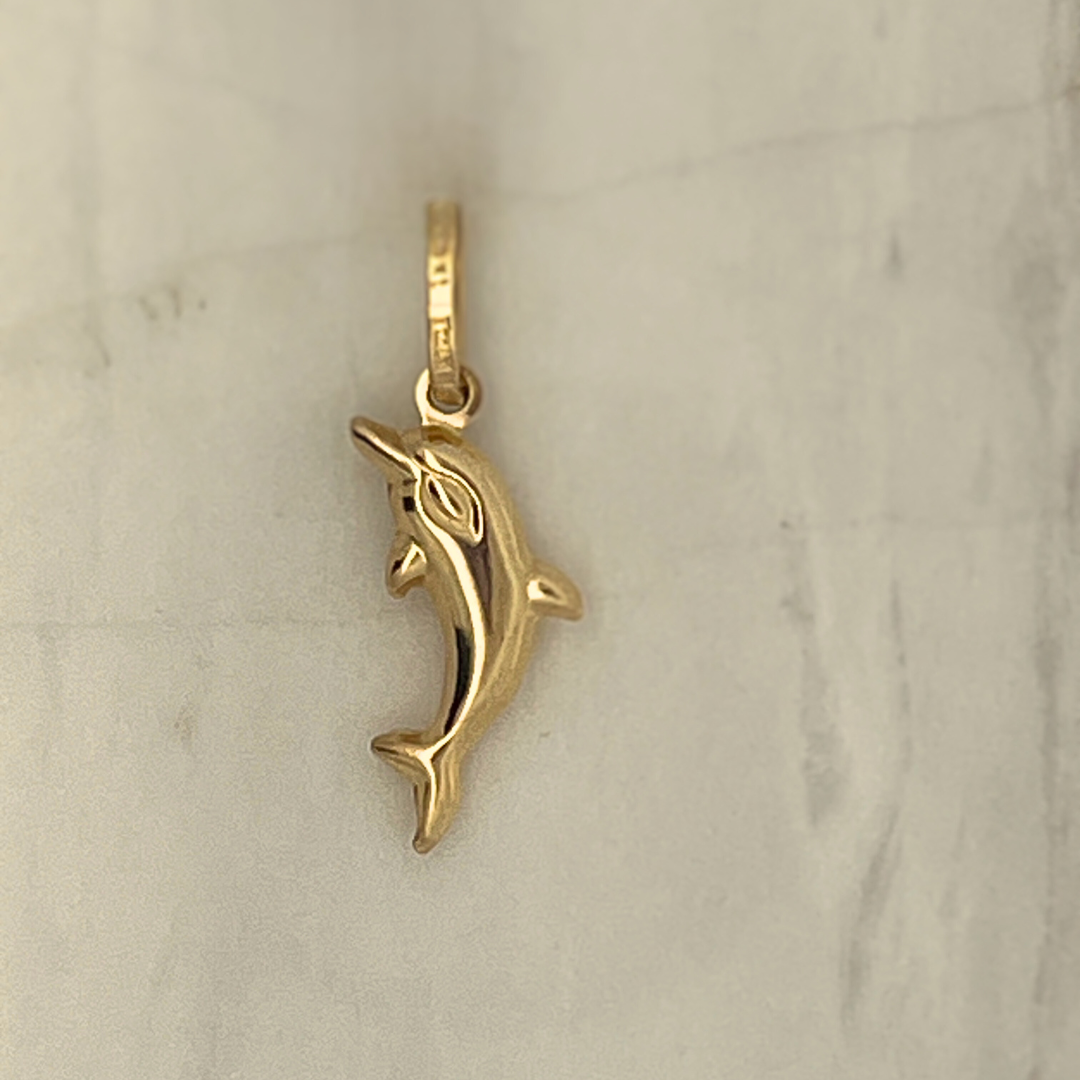Pre-loved 14k YG Dolphin Charm