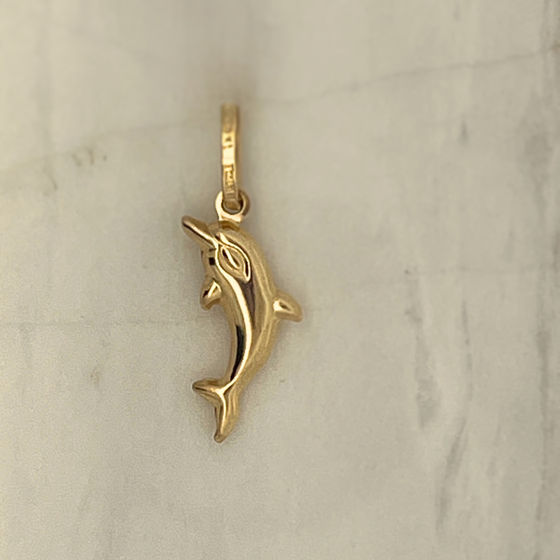 Pre-loved 14k YG Dolphin Charm