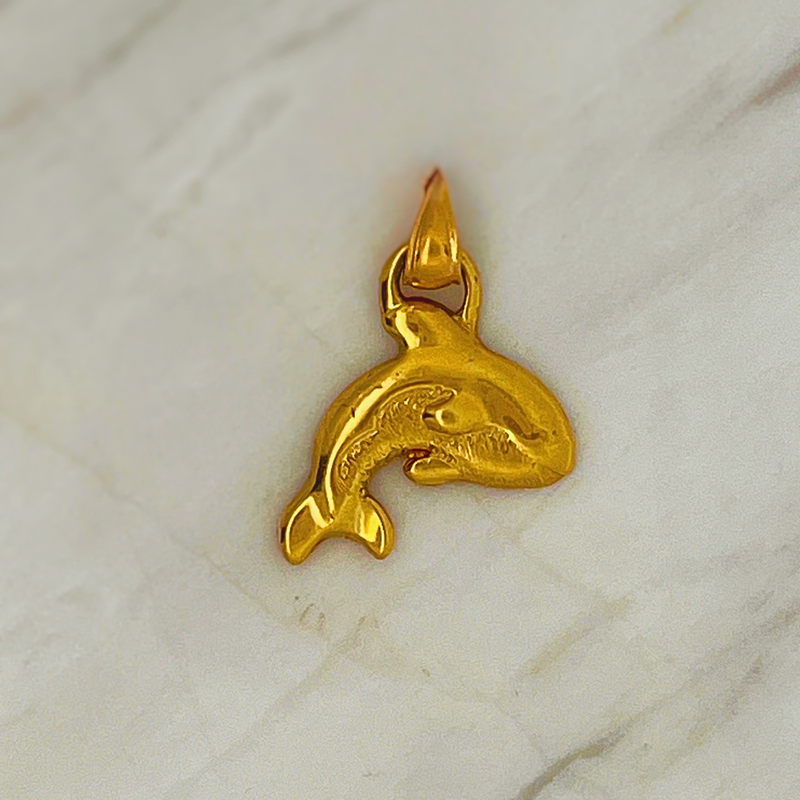 Pre-loved 14k YG Whale Charm/Pendant
