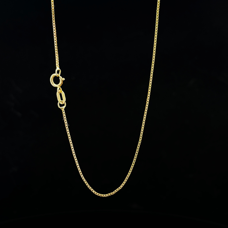 14k Yellow Gold Box Chain 18&quot;