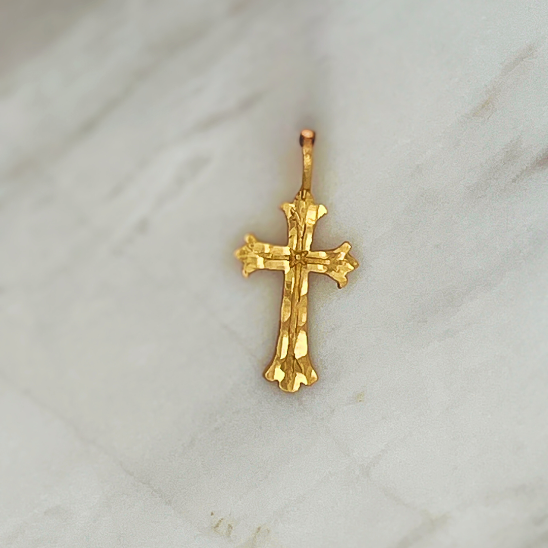 Preloved 14k YG Cross Charm