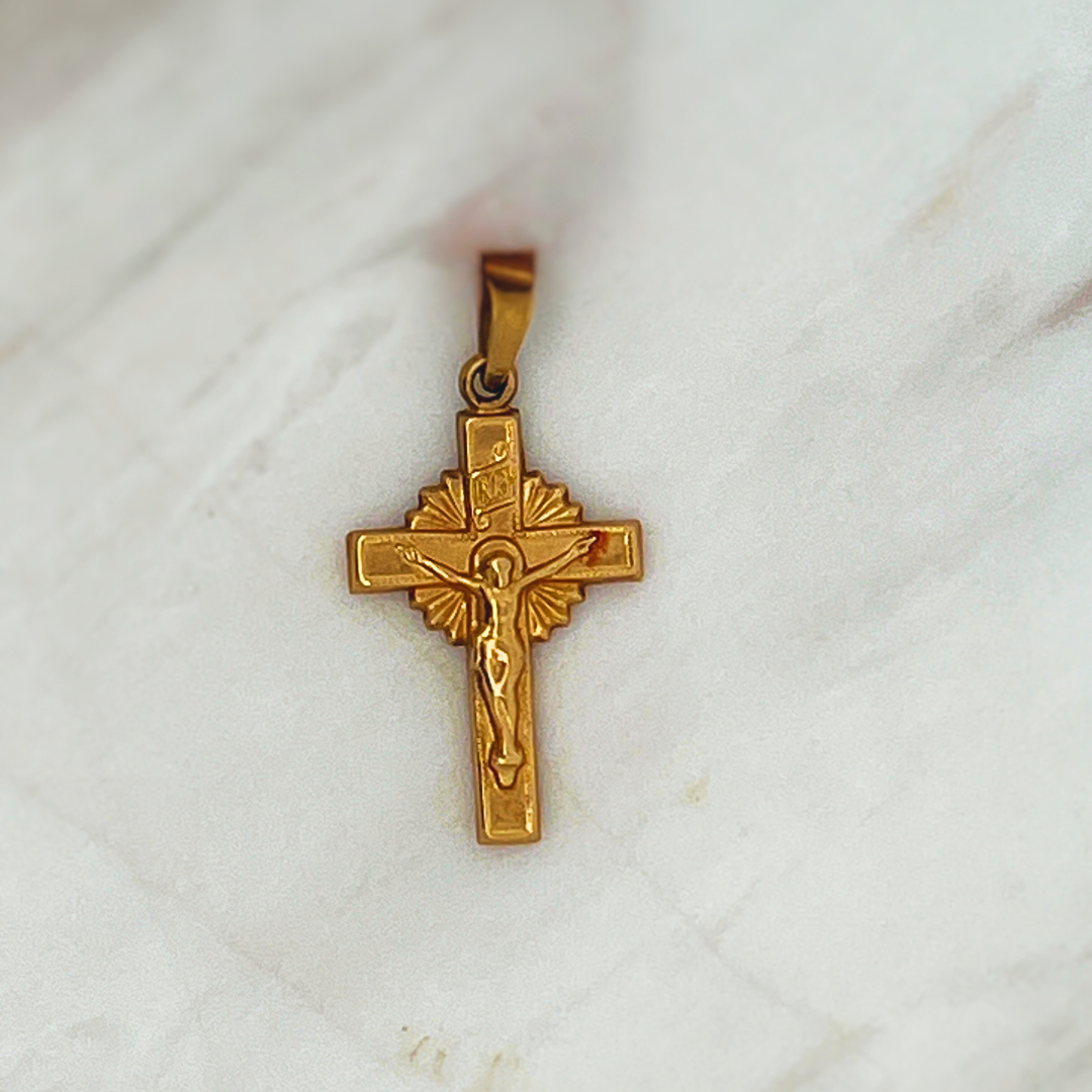 Pre-Loved 14k YG Crucifix Charm