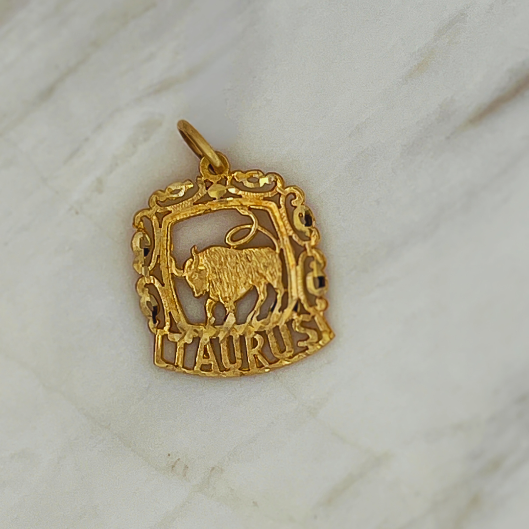 Pre-Loved 14k YG Taurus Vintage Pendant Charm