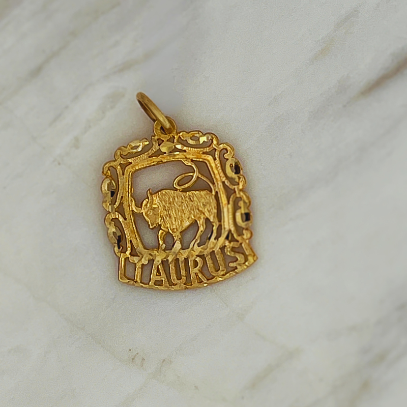 Pre-Loved 14k YG Taurus Vintage Pendant Charm