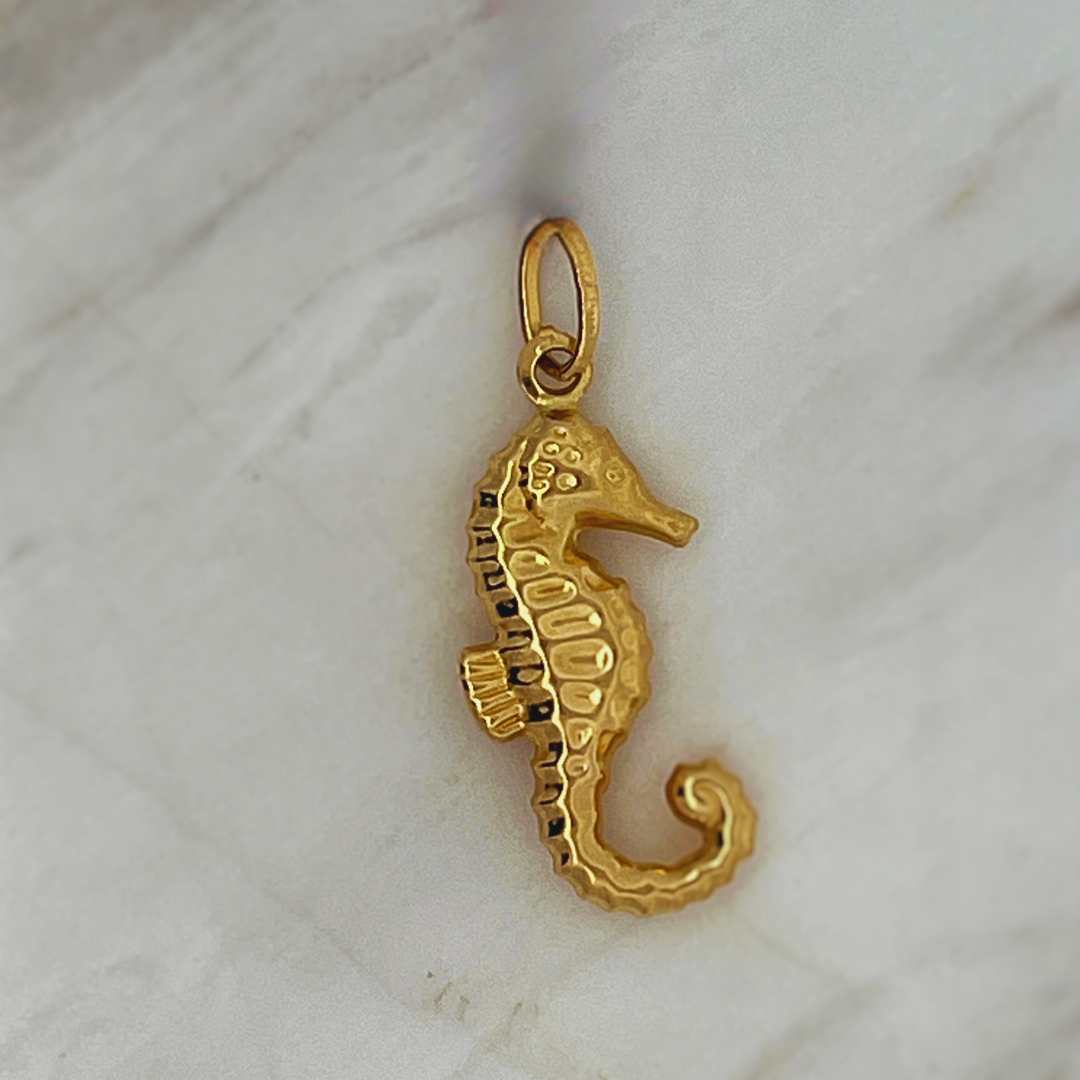 Pre-Loved 14k YG Seahorse Charm
