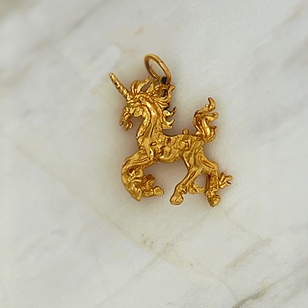 Pre-Loved 14k Yellow Gold Unicorn Charm/Pendant