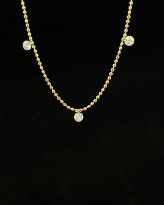 14k Yellow Gold .24ctw Diamond Drop Fashion Necklace