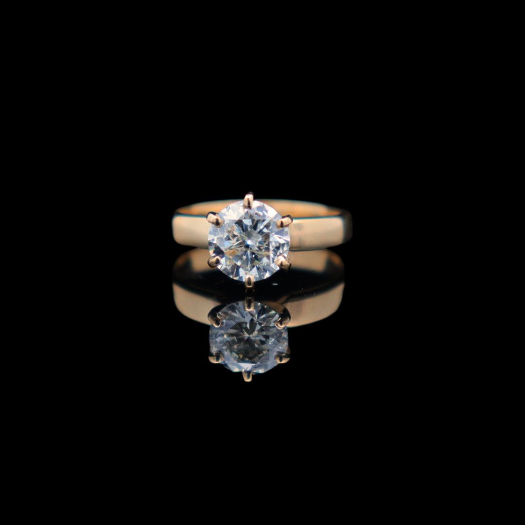 14k 2ct Round Brilliant G/F SI1/SI2 Diamond Engagement Ring
