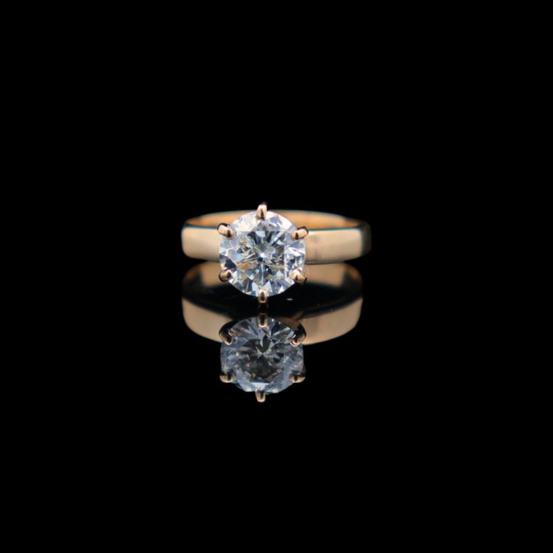 14k 2ct Round Brilliant G/F SI1/SI2 Diamond Engagement Ring