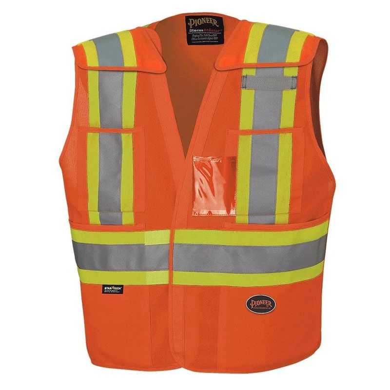 Pioneer Hi-Viz Orange Drop Shoulder Safety Tear-Away Vest