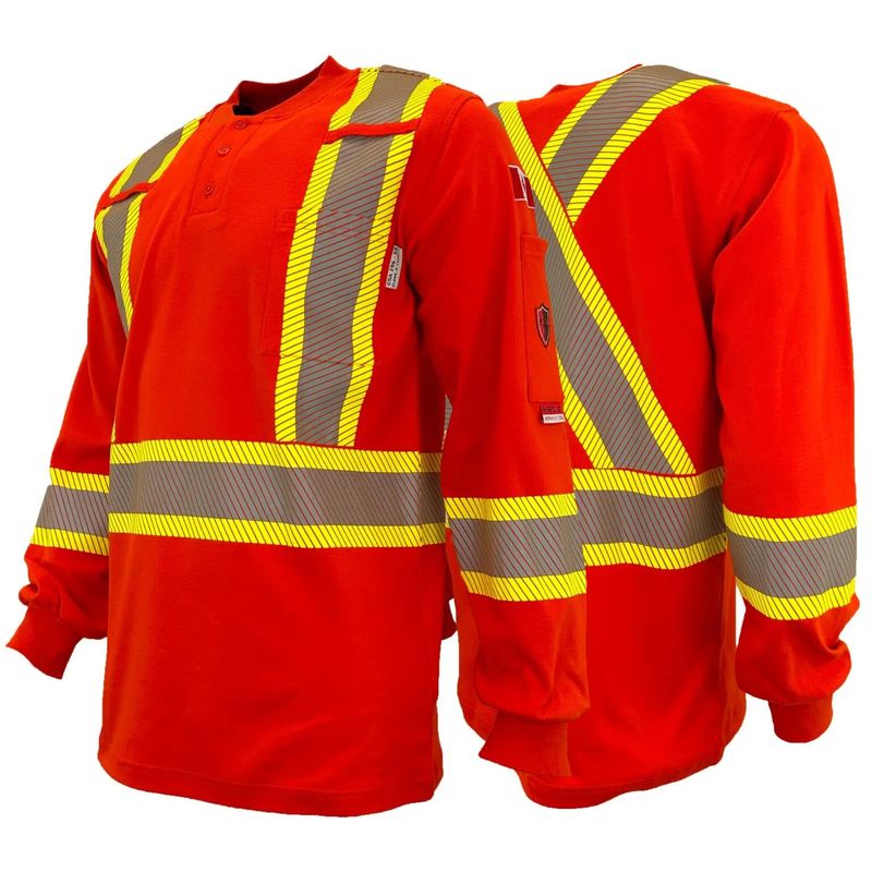 Atlas Guardian® FR/AR Henley Shirts ( 2" &amp; 4" Strip)