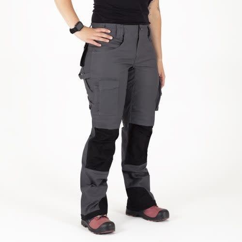 P&amp;F Women’s Multi-Pocket Pant, Color: Charcoal, Size: 14