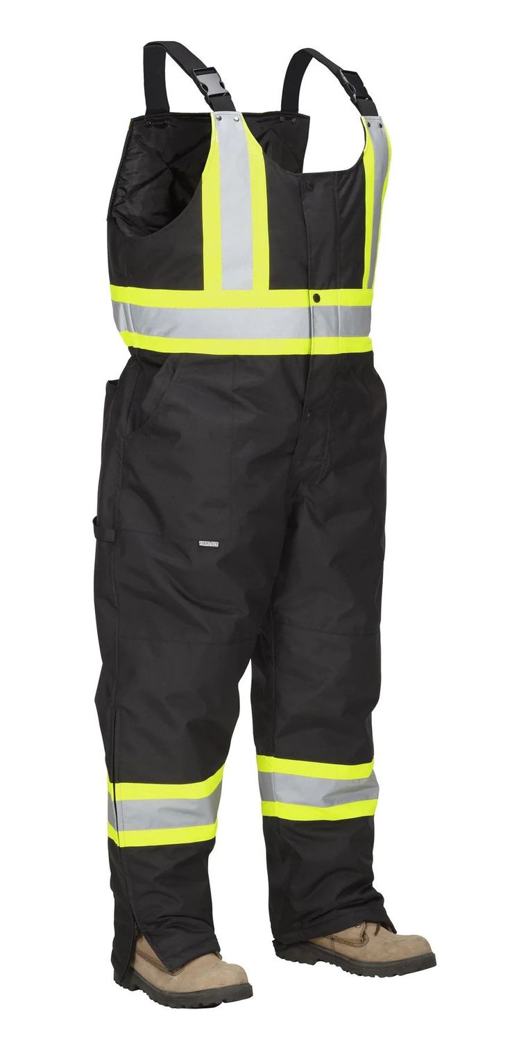 Forcefield Hi Vis Winter Safety Overall, Color: Black, Size: Small