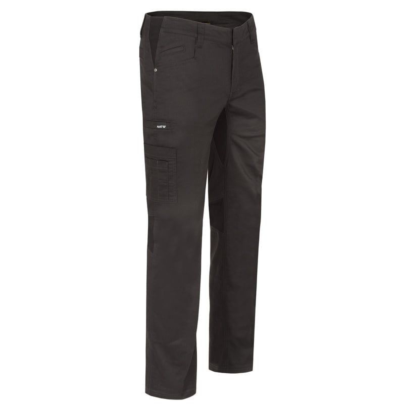 NAT'S Stretch Waist Work Pants With Knit Inserts