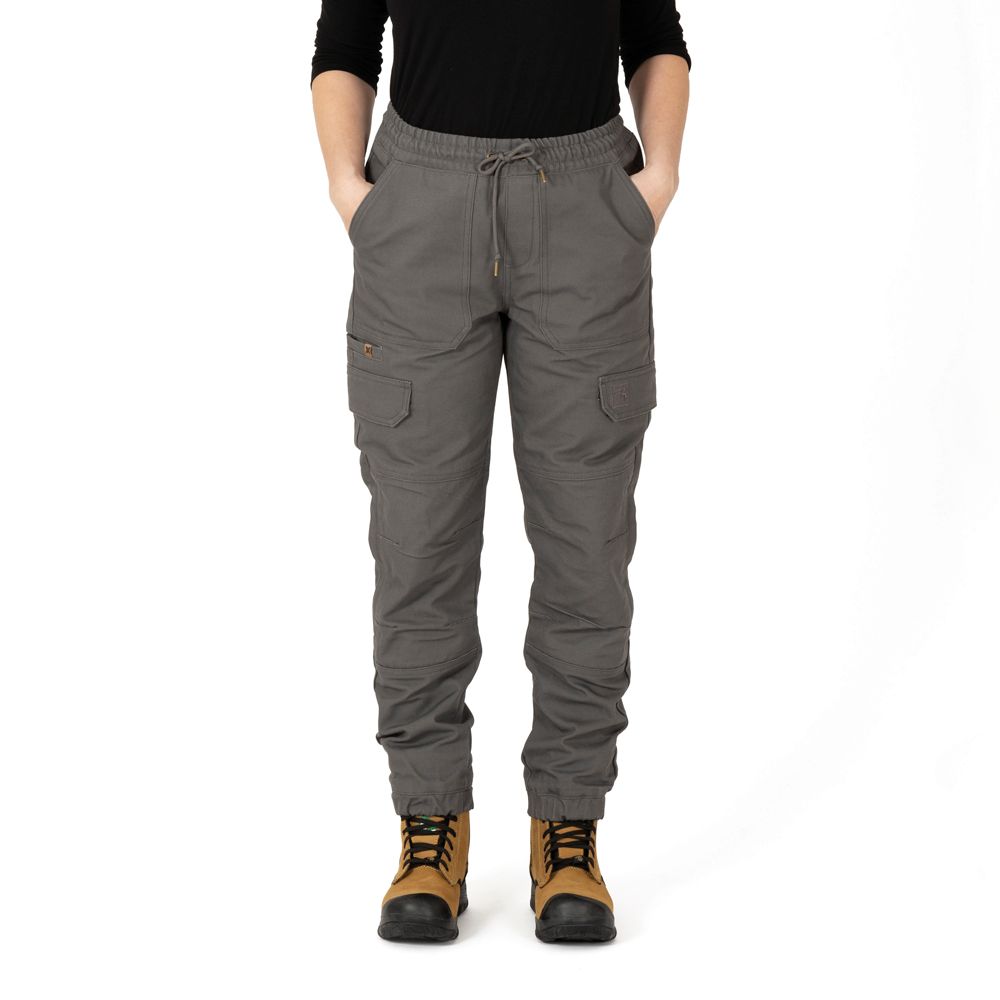 P&amp;F Jogger Style Ducktwill Pants, Color: Grey, Size: L