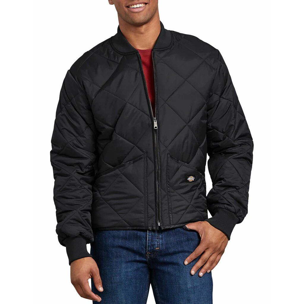 Dickies Diamond Quilted Nylon Jacket, Color: Black, Size: S