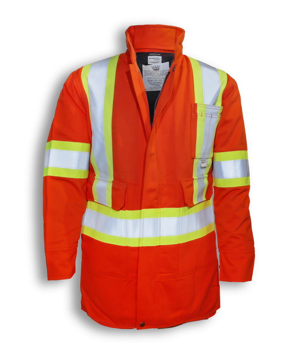 Big K Indura Ultrasoft Safety Parka Jacket, Color: Orange, Size: S