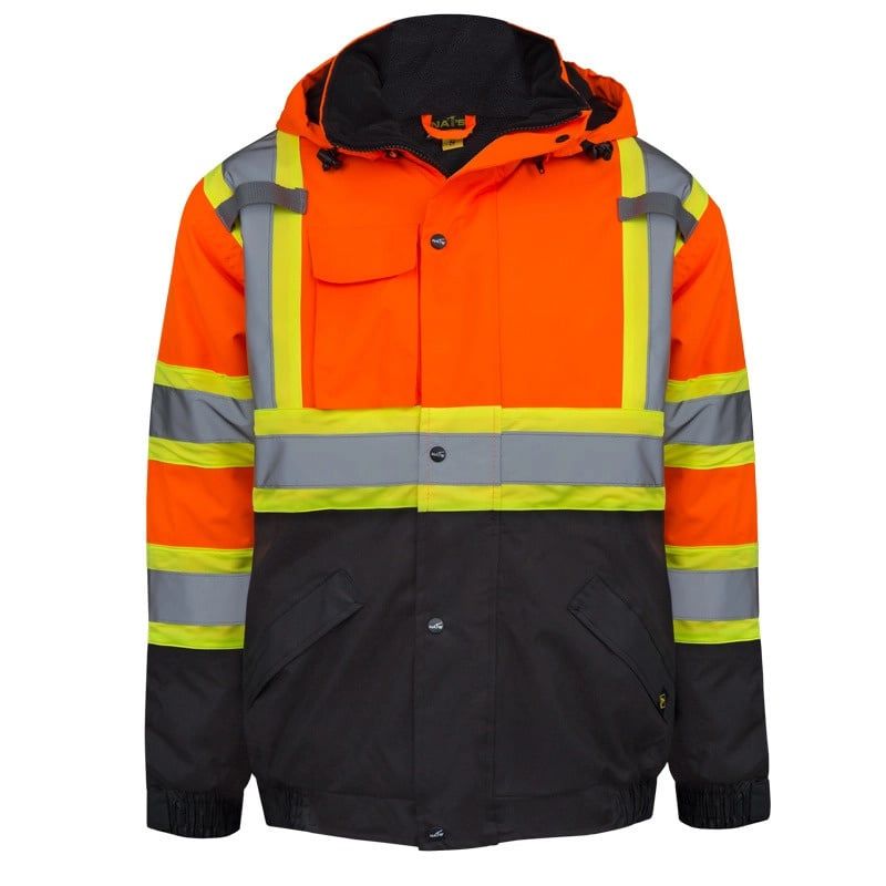 NAT'S Hi-Vis Waterproof Jacket, Color: Orange, Size: XS