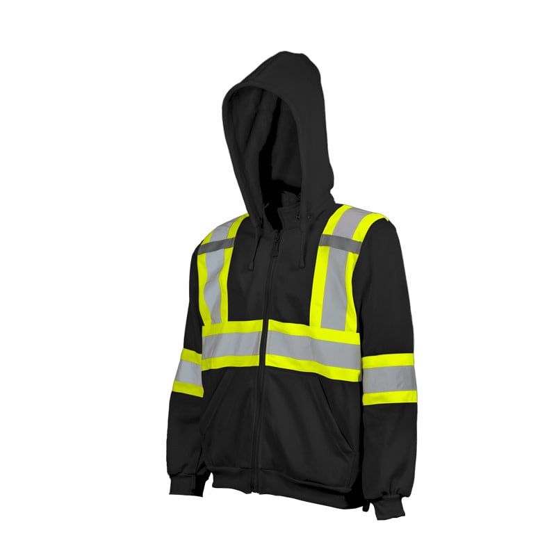 Ground Force Traffic Hoodie w/ Detachable Hood, 4″ Refl. Tape