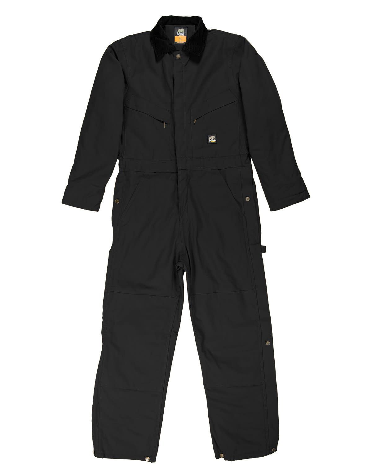 Berne Men's Heritage Duck Insulated Coverall, Color: Black, Size: S