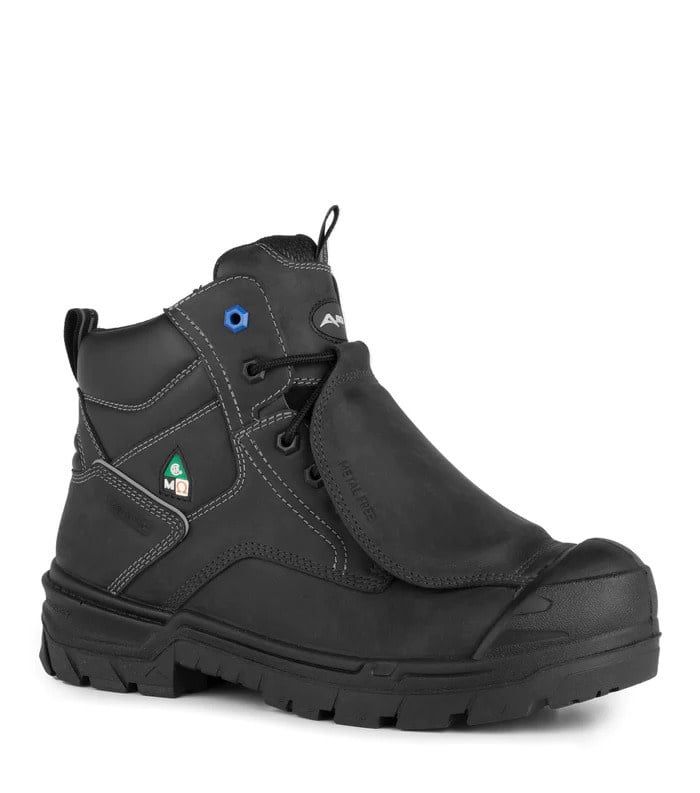 Acton G3G, black | Leather 6" Work boots External Metguard Protection