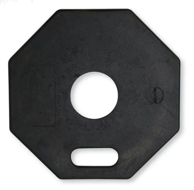 Big K 10 lb Black Rubber Octagon Delineator Base