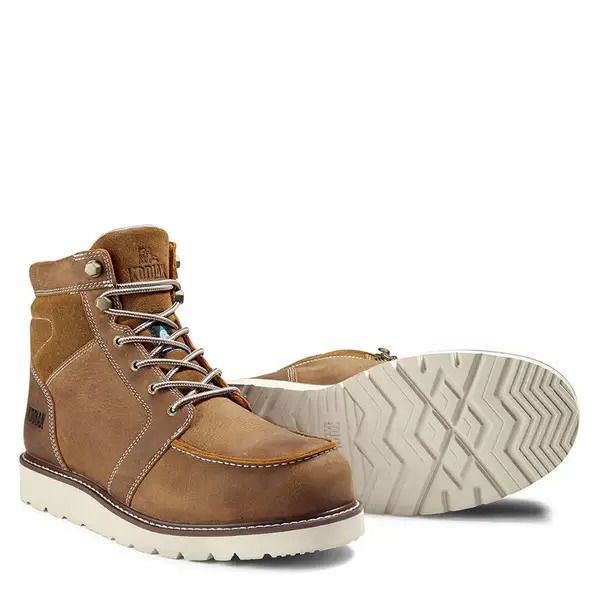 Kodiak McKinney Men's 6" Wedge Composite Toe Work Boot, Color: Wheat, Size: 7