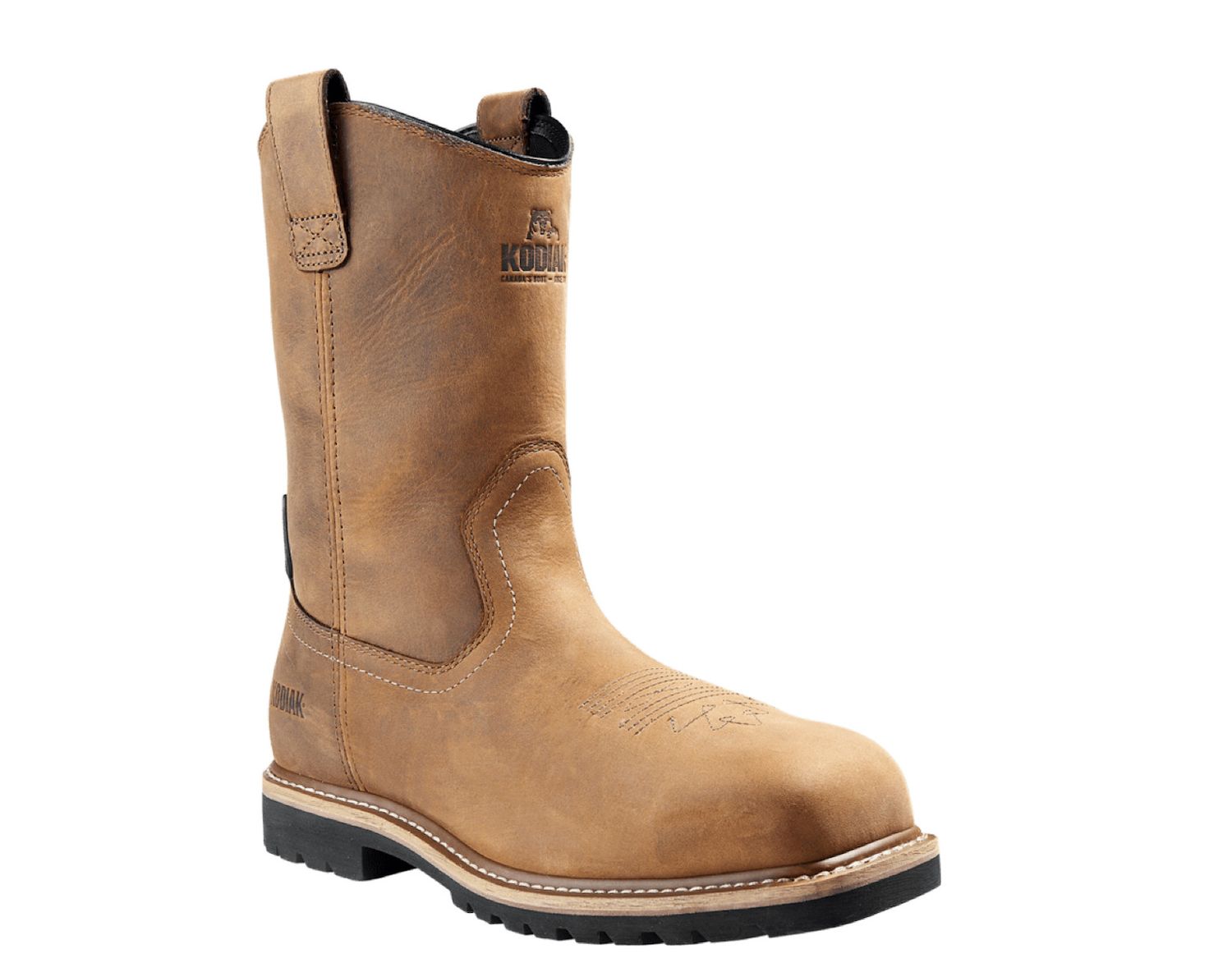Kodiak Men's Lundbreck Waterproof Square-Composite Toe Wellington Work Boot, Color: Brown, Size: 7