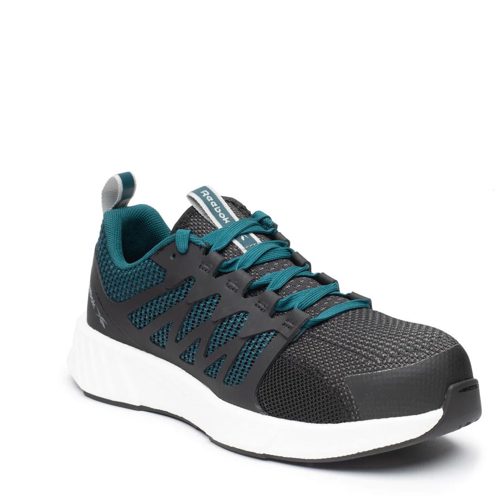 Reebok Fusion Flexweave™ Work Women's Composite Toe Safety Shoes, Color: Black &amp; White, Size: 7