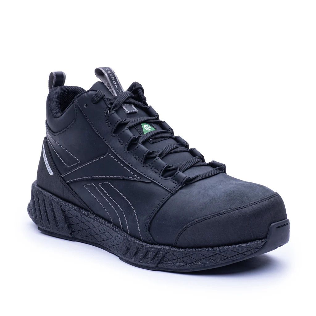 Reebok Fusion Formidable Composite Toe Mid Athletic Work Shoe, Color: Black, Size: 7