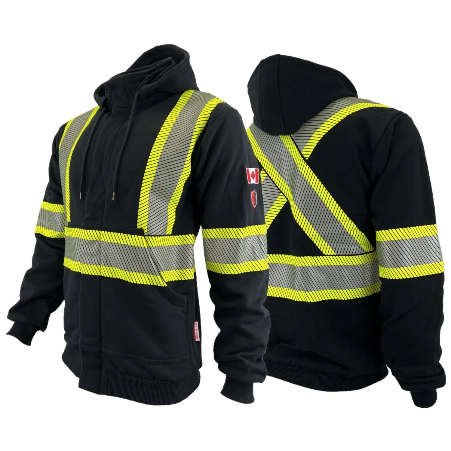 Atlas Guardian® FR/AR Hoodies ( Zip-up w/ 4" Strip ), Color: Black, Size: XS
