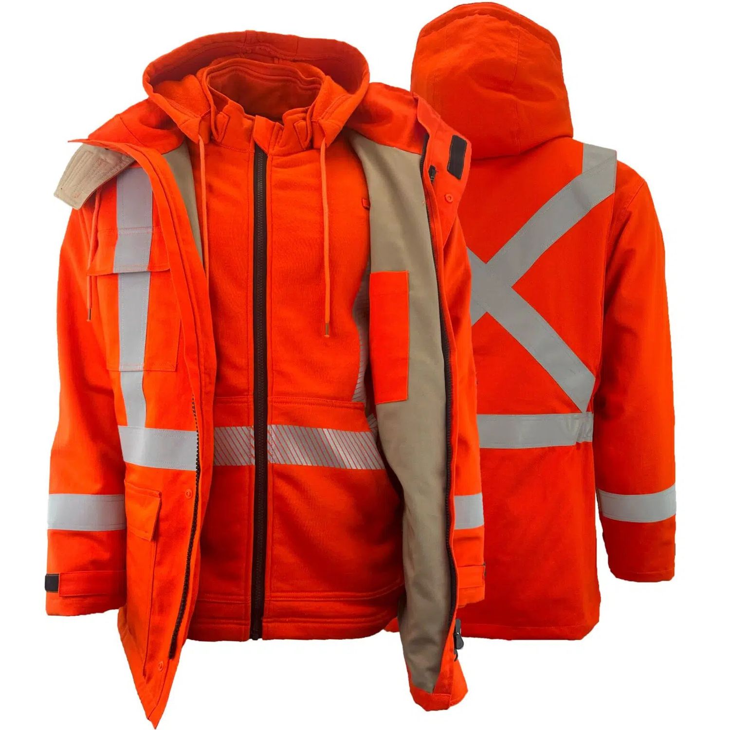 Atlas Guardian® FR/AR 3-in-1 Parka, Colour: Orange, Size: XS, Style: 3-In-1 Parka
