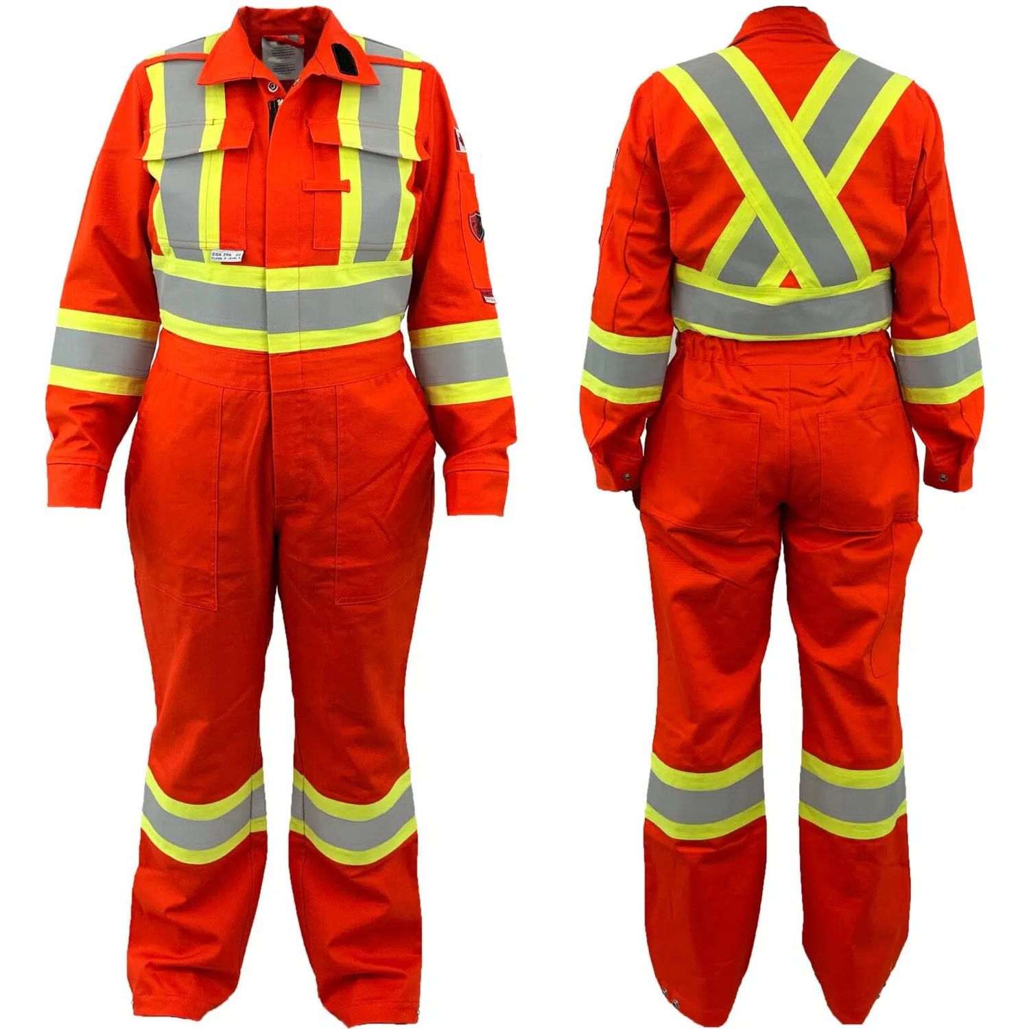 Atlas Guardian® FR/AR Coveralls (Women's 4" Strip ), Color: Orange, Size: XS