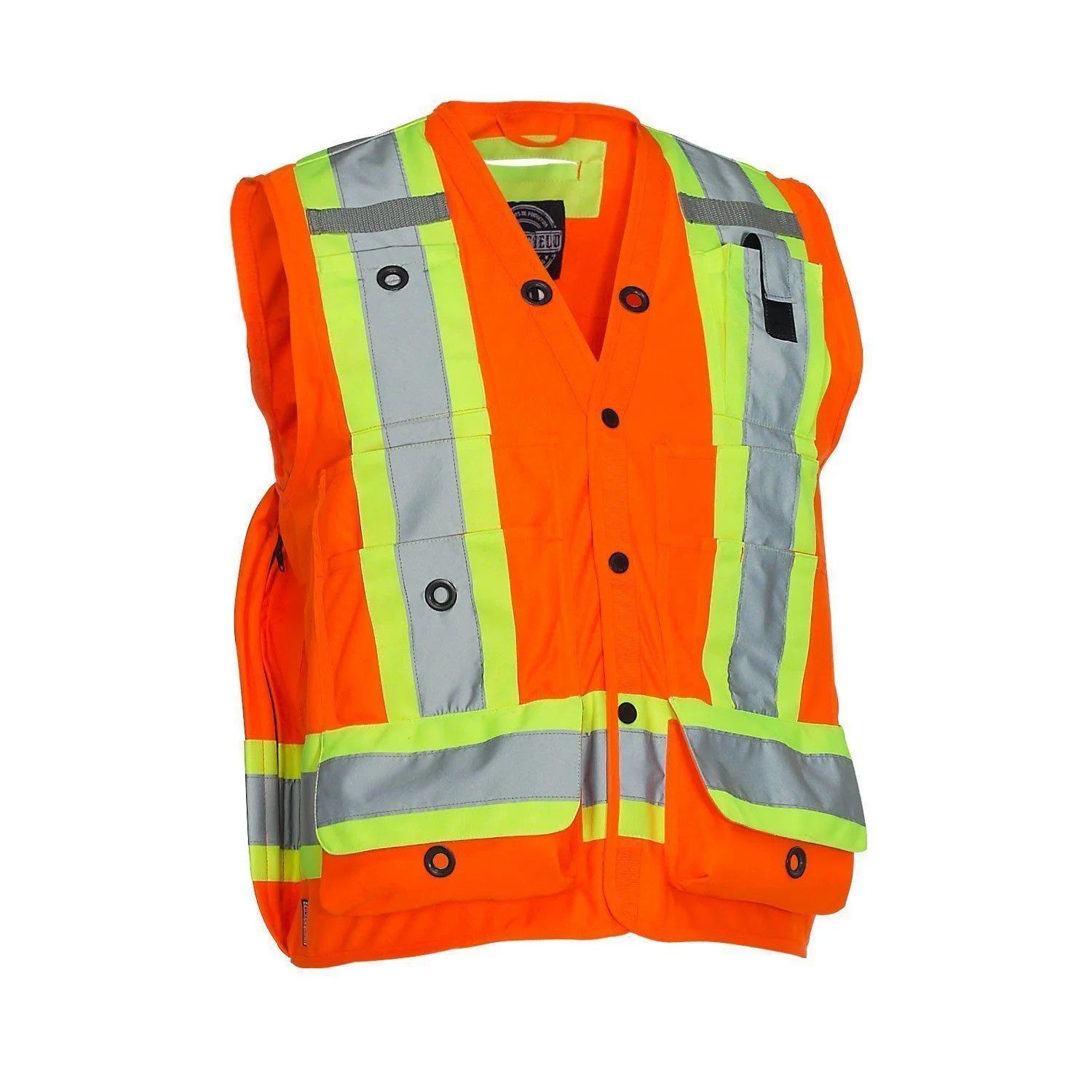 Forcefield Hi-Vis Safety Surveyor's Vest, Color: Orange, Size: S